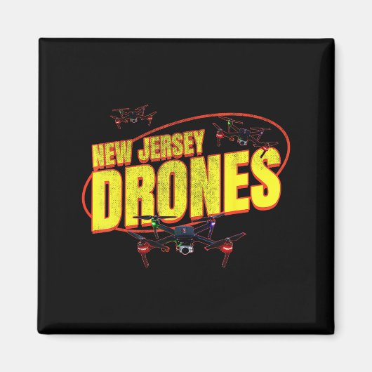 New Jersey Drones Funny Mystery Drones In New Jers Magneet (Voorkant)
