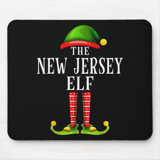 New Jersey Elf Christmas Matching Family Group Pjs Muismat (Voorkant)