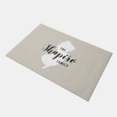New Jersey Family Monogram State Doormat Deurmat (Schuin)