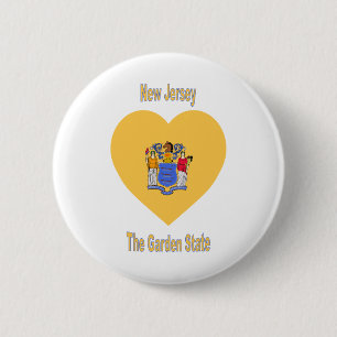 New Jersey Flag Heart Ronde Button 5,7 Cm