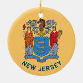 New Jersey Flag Keramisch Ornament (Achterkant)