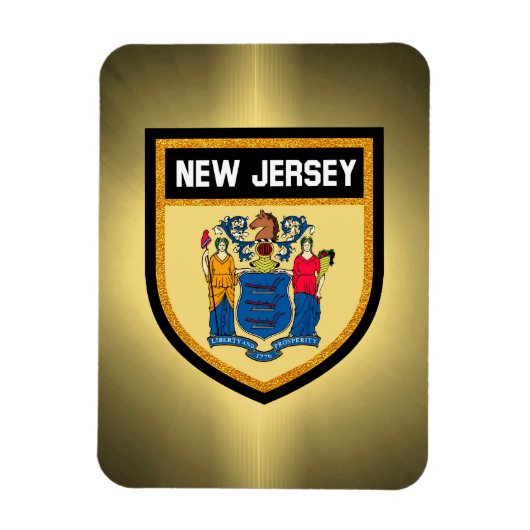 New Jersey Flag Magneet (Verticaal)