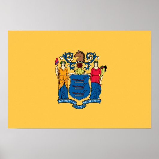 New Jersey Flag Poster (Voorkant)
