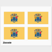 New Jersey Flag Rechthoekige Sticker (Vel)