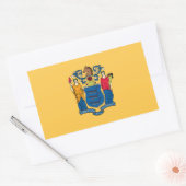New Jersey Flag Rechthoekige Sticker (Envelop)