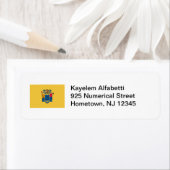 New Jersey Flag Retour Adres Label (Insitu)