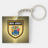 New Jersey Flag Sleutelhanger (Achterkant)