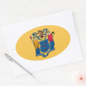 New Jersey Flag Sticker (Envelop)