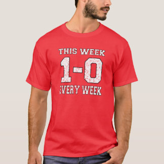 New Jersey Football 1-0 elke week T-shirt