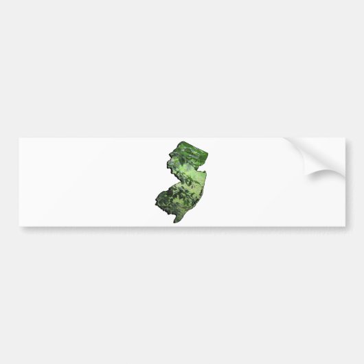 New Jersey Forest State Outline Bumpersticker (Voorkant)