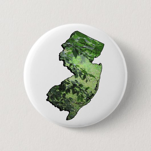 New Jersey Forest State Outline Ronde Button 5,7 Cm (Voorkant)