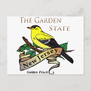 New Jersey Garden State Golden Finch Briefkaart