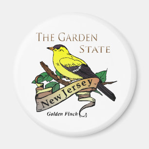 New Jersey Garden State Golden Finch Magneet