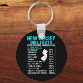 New Jersey Girl Facts Funny Birthday Gift Born In Sleutelhanger (Voorkant)