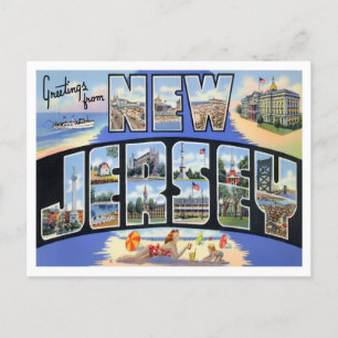 New Jersey Herfsten Big Letters Briefkaart