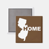 New Jersey Home Away From State Fridge Magnet (Recto/Verso)