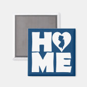 New Jersey Home Heart State Fridge Magnet Magneet (Voorkant / Achterkant)