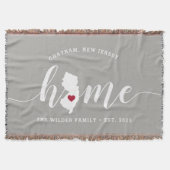New Jersey Home State Personalized Rustic Deken (Voorkant)