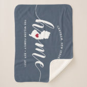 New Jersey Home State Personalized Sherpa Deken (Voorkant)