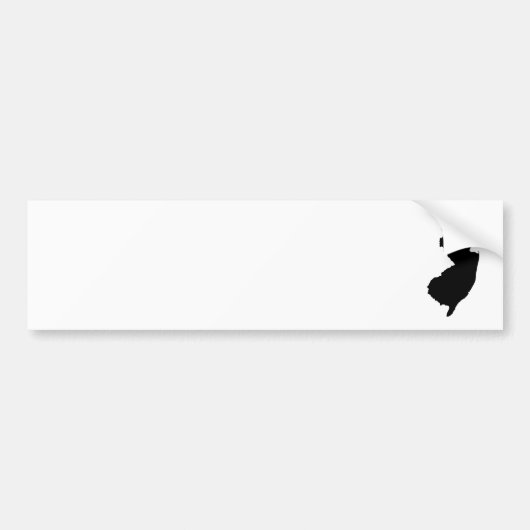 New Jersey in Black en White Bumpersticker (Voorkant)