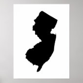 New Jersey in Black en White Poster (Voorkant)