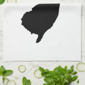 New Jersey in Black en White Theedoek (Gevouwen)