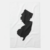 New Jersey in Black en White Theedoek (Verticaal)