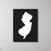 New Jersey in White en Black Canvas Afdruk (Voorkant)