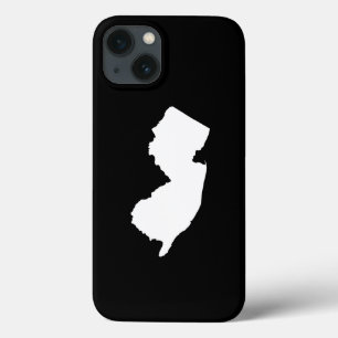 New Jersey in wit en zwart iPhone 13 Hoesje
