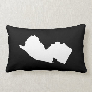 New Jersey in wit en zwart Kussen