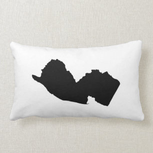New Jersey in zwart en wit Kussen