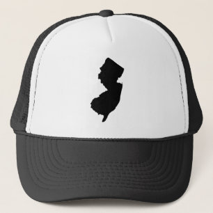 New Jersey in zwart en wit Trucker Pet