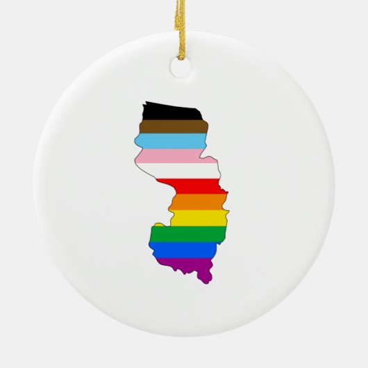 New Jersey Inclusive Pride Keramisch Ornament (Achterkant)