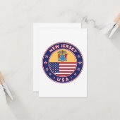 New Jersey Kaart (Voorkant / Achterkant in situ)