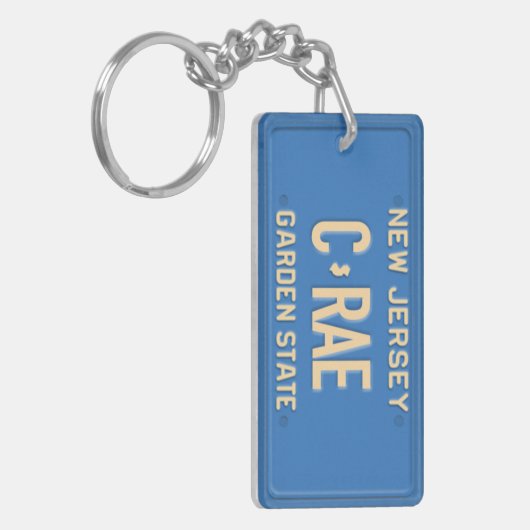 New Jersey License Bord Custom Sleutelhanger CRAE (Voorkant Links)