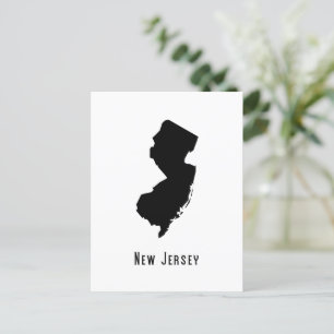 New Jersey Map - Black and White Modern New Jersey Briefkaart