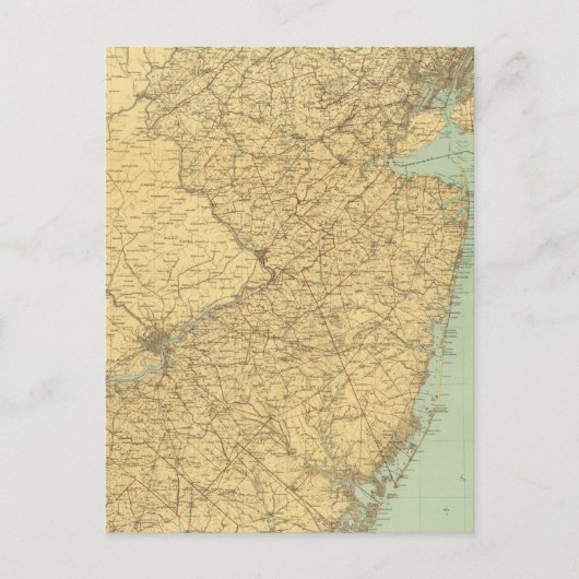 New Jersey Map Briefkaart (Voorkant)