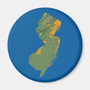 New Jersey Map Magnet Magneet