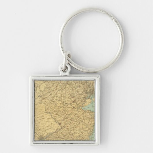 New Jersey Map Sleutelhanger (Voorkant)
