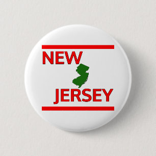 New Jersey met overzicht van de staat Ronde Button 5,7 Cm