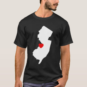 New Jersey met Rode Hart T-shirt