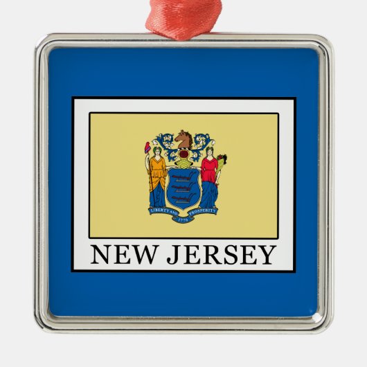 New Jersey Metalen Ornament (Voorkant)