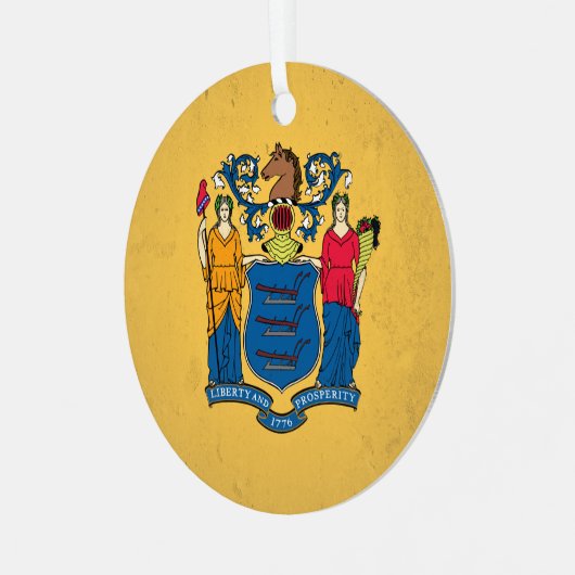 New Jersey Metalen Ornament (Voorkant links)