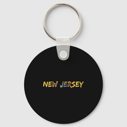 New Jersey, New Jersey Flag Sleutelhanger (Voorkant)