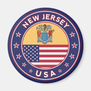 New Jersey, New Jersey, sticker, telefooncel, tas Magneet