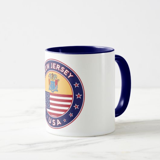 New Jersey, New Jersey, sticker, telefooncel, tas Mok (Voorkant rechts)