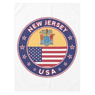 New Jersey, New Jersey, sticker, telefooncel, tas Tafelkleed