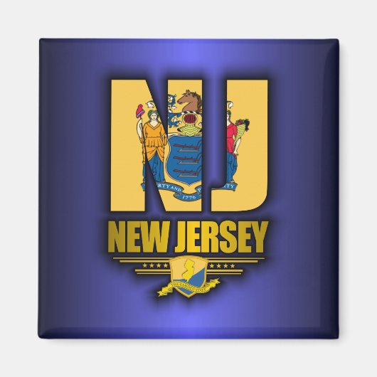 New Jersey (NJ) Magneet (Voorkant)