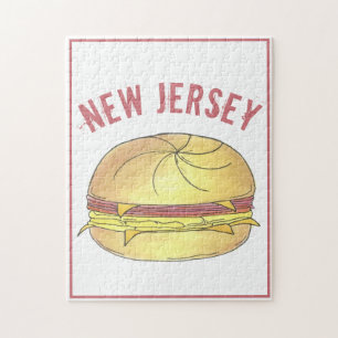 New Jersey NJ Pork Roll Ham Egg Breakfast Sandwich Legpuzzel