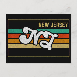  New Jersey NJ staat op Typografie Souvenir Briefkaart